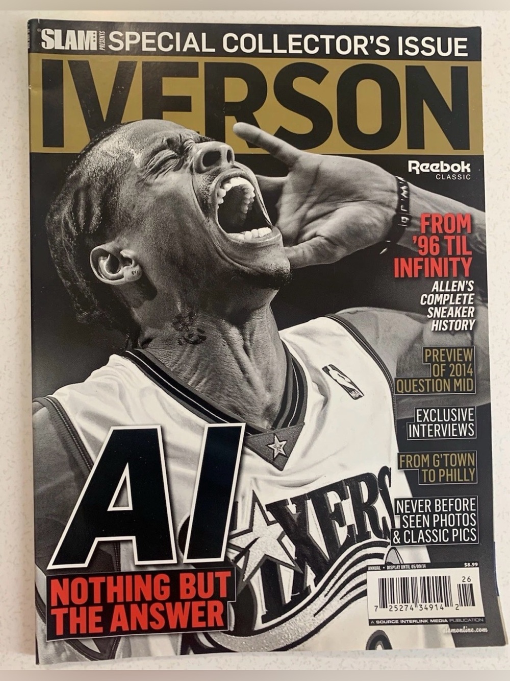 2014 SLAM MAGAZINE Special Collector's Issue ALLEN IVERSON / SLAM Magazine Rare